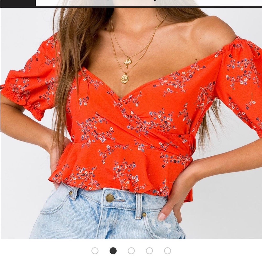 Rhea Crop Top Orange